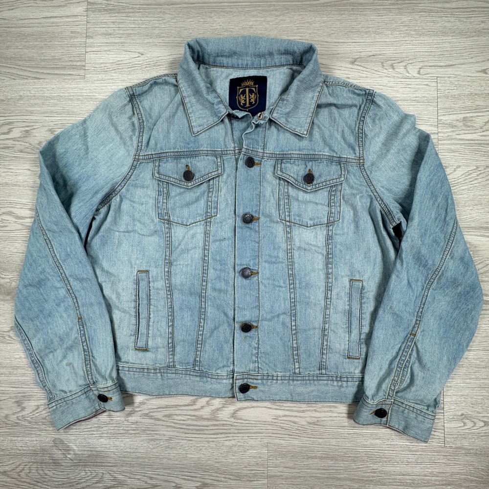 Talbots Women's Denim Jacket Trucker Light Wash Blue Size 16 Cotton Grandmacore
